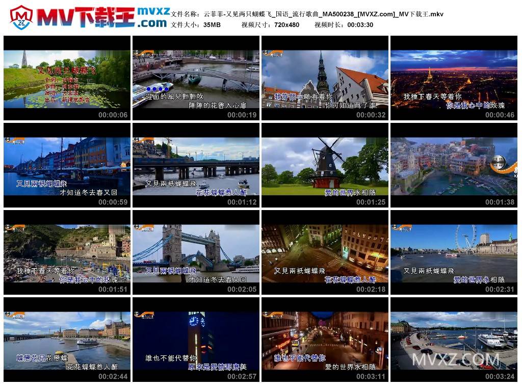 云菲菲-又见两只蝴蝶飞_国语_流行歌曲_MA500238